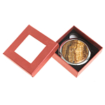 Зеркало карманное складное круглое из натурального камня Оникс в подарочной упаковке Silver Stone Mirrors варинант исполнения - 3 | Loft Concept в Красноярске