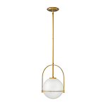 Подвесной светильник с белым плафоном в форме шара в арочной подвеске Hinkley варинант исполнения - 10 | Loft Concept в Красноярске