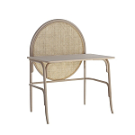 Письменный стол с круглой плетёной панелью для крепления заметок Allegory варинант исполнения - 1 | Loft Concept в Красноярске