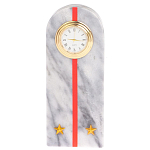 Часы погон МВД подарочные настольные из натурального камня Мрамор Military Clock варинант исполнения - 10 | Loft Concept в Красноярске