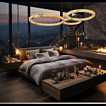 Люстра с 3-мя кольцами из натурального камня Minerals of Light варинант исполнения - 4 | Loft Concept в Красноярске