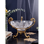 Чаша из прозрачного рельефного стекла на бронзовой подставке Eden Garden варинант исполнения - 4 | Loft Concept в Красноярске