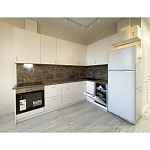 Угловой кухонный гарнитур белый и столешница под мрамор Gene Kitchen Set варинант исполнения - 5 | Loft Concept в Красноярске