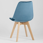 Стул с мягким велюровым сиденьем Arvika Blue варинант исполнения - 5 | Loft Concept в Красноярске