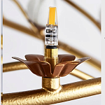 Люстра круглая с ветвистым каркасом и плафонами в виде лотосов Chandelier Lotus варинант исполнения - 2 | Loft Concept в Красноярске