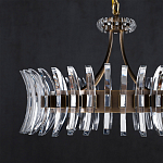 Люстра круглая с прозрачными элементами в форме полумесяца Crescent варинант исполнения - 3 | Loft Concept в Красноярске