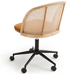 Офисное кресло из велюра и ротанга Eilwen Rattan Wicker Chair варинант исполнения - 3 | Loft Concept в Красноярске