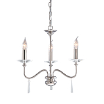 Люстра цвета никель с прозрачными стеклянными подвесками в форме капель Elstead Lighting варинант исполнения - 8 | Loft Concept в Красноярске