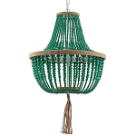 Люстра каплевидной формы украшенная зелеными круглыми бусинами Green Beads Chandelier варинант исполнения - 1 | Loft Concept в Красноярске