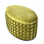 Пуф овальный плетеный оливкового цвета Pool Woven Velour варинант исполнения - 3 | Loft Concept в Красноярске