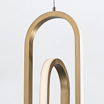 Подвесной светильник золотого цвета с двумя вытянутыми овальными рамками в форме скрепки Eurofase варинант исполнения - 4 | Loft Concept в Красноярске