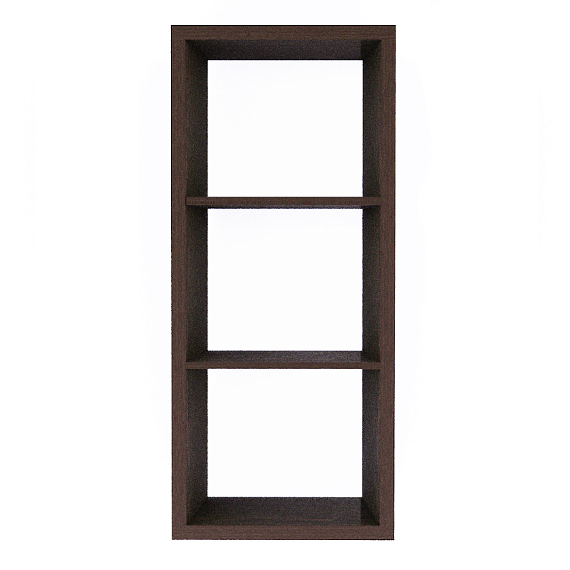 Полка-модуль для книг Primo длина 60 Темный дуб Древесина Черный в Красноярске | Loft Concept 