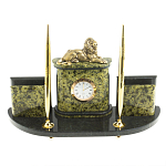 Настольный письменный набор из змеевика и бронзы с декором в виде льва Successful Leader варинант исполнения - 1 | Loft Concept в Красноярске