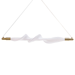 Люстра горизонтальная с волнистым белым плафоном Golden Swirl варинант исполнения - 1 | Loft Concept в Красноярске