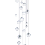 Каскадная люстра с плафонами в виде хрустальных сфер Esme Sphere Crystal Chrome Cascade Chandelier 25 варинант исполнения - 2 | Loft Concept в Красноярске