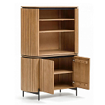 Буфет высокий из дерева манго и металла с открытыми полками и 2-мя дверцами Toinette варинант исполнения - 2 | Loft Concept в Красноярске