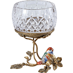 Чаша на ножке из стекла с бронзовыми элементами Bronze Branch варинант исполнения - 1 | Loft Concept в Красноярске