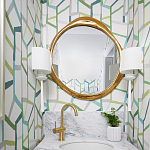 Зеркало в ассиметричной золотой раме Mirror of Aragorn варинант исполнения - 3 | Loft Concept в Красноярске