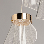 Люстра каскадная с 10-ю прозрачными плафонами Wave Line варинант исполнения - 10 | Loft Concept в Красноярске