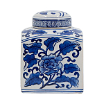 Ваза с крышкой в китайском стиле Oriental Blue & White Ornament Vases варинант исполнения - 2 | Loft Concept в Красноярске