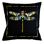 Подушка декоративная стрекоза сине-зелёный орнамент Ikat Pattern варинант исполнения - 1 | Loft Concept в Красноярске