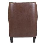 Кресло из натуральной кожи c мягкими подлокотниками на 4-х деревянных ножках из массива бука Joseph Armchair brown варинант исполнения - 3 | Loft Concept в Красноярске