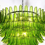 Люстра из семи ярусов зеленого стекла Independence варинант исполнения - 5 | Loft Concept в Красноярске