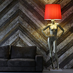 Лампа MANNEQUIN LAMP с абажуром руки на талии варинант исполнения - 3 | Loft Concept в Красноярске