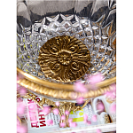 Чаша из прозрачного стекла с ручками и ободком из бронзы Eden Garden варинант исполнения - 4 | Loft Concept в Красноярске