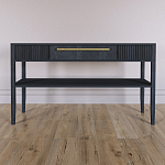 Дизайнерская Консоль с полкой и ящиком Primo Черный дуб варинант исполнения - 1 | Loft Concept в Красноярске