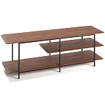 ТВ-тумба с полками из массива ореха Derick Wooden TV Stand варинант исполнения - 2 | Loft Concept в Красноярске