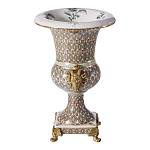 Ваза с овнами из фарфора с бронзовыми элементами Bronze Aries варинант исполнения - 3 | Loft Concept в Красноярске