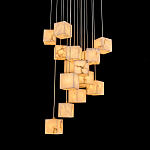 Люстра подвесная с квадратными плафонами из натурального камня Glowing Spheres варинант исполнения - 1 | Loft Concept в Красноярске