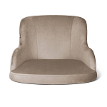 Барный стул со спинкой и подлокотниками на 4-х коричневых ножках Бежевый Велюр Ava Charm варинант исполнения - 2 | Loft Concept в Красноярске