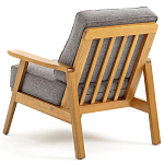 Кресло с каркасом из массива дуба Deniaud Oak Grey Armchair варинант исполнения - 4 | Loft Concept в Красноярске