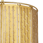 Люстра с золотым фактурным каркасом и тканевым абажуром Lustery Gold варинант исполнения - 1 | Loft Concept в Красноярске