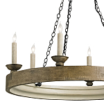 Люстра в форме кольца на 3-х черных цепях Glitter City Lights варинант исполнения - 1 | Loft Concept в Красноярске