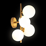 Бра с золотым основанием и 5-ю белыми шарообразными плафонами Bubble варинант исполнения - 3 | Loft Concept в Красноярске