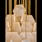 Люстра с фигурными подвесками из натурального камня Glowing Spheres варинант исполнения - 4 | Loft Concept в Красноярске