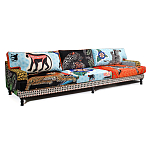 Большой Трехместный Диван с цветным принтом Qalakabusha Large Sofa варинант исполнения - 2 | Loft Concept в Красноярске