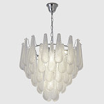 Люстра с подвесками из рифленного стекла в форме капель Textured Glass Chandelier варинант исполнения - 3 | Loft Concept в Красноярске