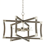 Подвесной светильник в форме фонаря серый Gray Eco Lantern варинант исполнения - 3 | Loft Concept в Красноярске