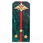 Сувенир Погон ВС из натурального камня змеевик Souvenir Epaulets варинант исполнения - 2 | Loft Concept в Красноярске