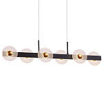 Линейный подвесной светильник с круглыми плафонами и золотистыми акцентами Aurelia Circles варинант исполнения - 1 | Loft Concept в Красноярске