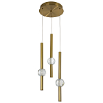 Подвесной светильник с 3-мя плафонами Celestin Spheres Brass Hanging Lamp варинант исполнения - 2 | Loft Concept в Красноярске