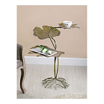 Столик приставной с тремя столешницами Тропические листья Tropical Forest gold варинант исполнения - 5 | Loft Concept в Красноярске