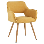 Стул в рогожке желтого цвета NEASAN STOOL варинант исполнения - 1 | Loft Concept в Красноярске