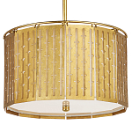 Люстра с золотым фактурным каркасом и тканевым абажуром Lustery Gold варинант исполнения - 2 | Loft Concept в Красноярске