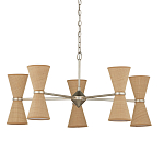 Люстра серебряного цвета с тканевыми абажурами Loft Rope Light варинант исполнения - 2 | Loft Concept в Красноярске