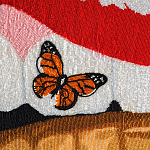 Картина вышивка бисером Grill Cut Out With Butterfly варинант исполнения - 2 | Loft Concept в Красноярске